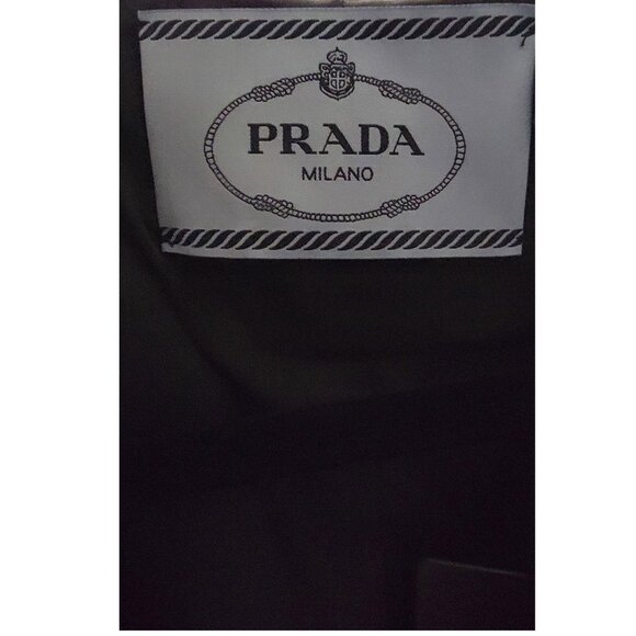 Prada Check Mouline & Velvet Sleeveless Dress, Black/Brown Womens Size 40 / 4 US - Picture 4 of 7